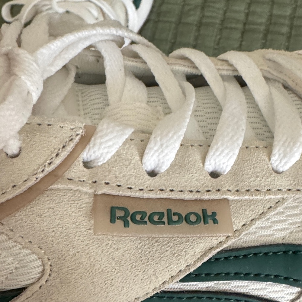 Reebok Cream and Green Athletic Shoes - Picture 2 of 6